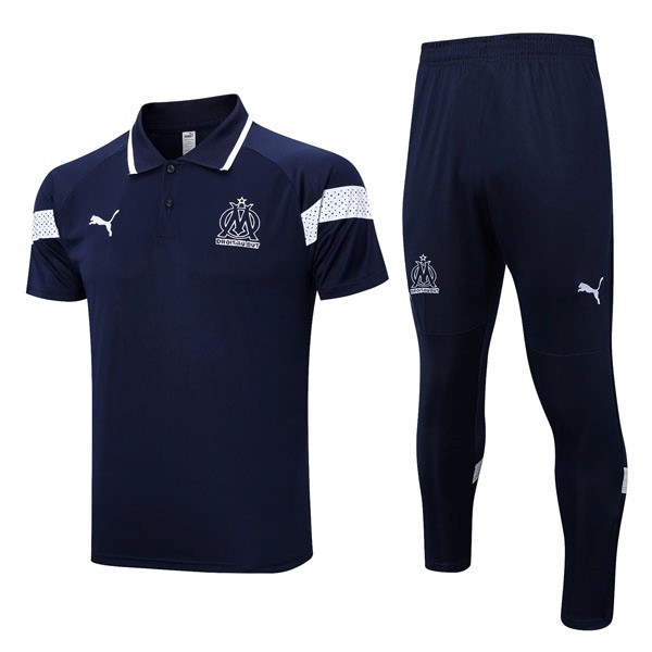 Trainingshirt Marseille Komplett Set 2022-23 Blau